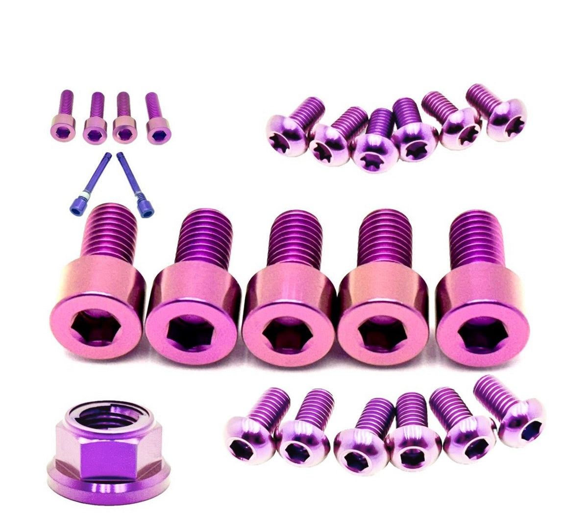 Titanium Front and Rear Wheel Bolt Kit